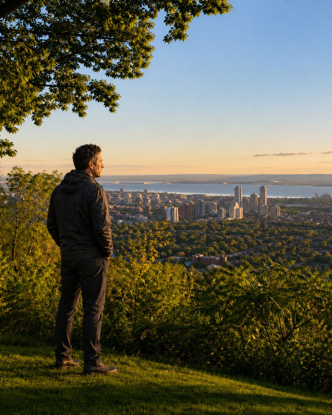 Tony Iavarone overlooking Hamilton Ontario from the escarpment